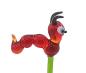Preview: Pflanzenstecker, Raupe (rot)